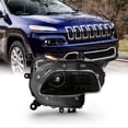 thumbnail image 6 of AKKON - Fits 2014-2018 JEEP Cherokee [Halogen Type] Projector Black Headlight Headlamp Passenger Right Side Replacement, 6 of 6