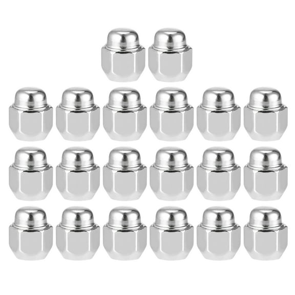 Unique Bargains 20 Pcs M12 x 1.25 Wheel Lug Nuts for Nissan Altima Murano for Infiniti G20 I30 M35 Silver Tone