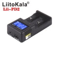 thumbnail image 4 of Estuche de carga Cargador de batería inteligente LIITOKALA LII-PD2 para baterías recargables de litio NiMH 18650 26650 21700 2 ranuras Carga independiente Detector de polaridad automática Cargador LiitoKala Estuche de carga, 4 of 7