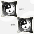 thumbnail image 3 of Fotbe Yin And Yang Pattern Velvet Decorative Throw Pillow Covers with Elegant Piping, Soft Plush Cushion Cover for Sofa, Bed, Car, Office-16"x16", 3 of 8