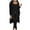 Black, variant on ICHUANYI Womens Fashion Casual Solid Long Sleeve Crew Neck Tops Camisole Long Pants 3 Piece Sets Fall Winter Cloth