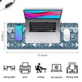 thumbnail image 5 of Long Mouse Pads for Desk,Blue Geometric Triangle Arrow Pattern Desk Mats on Top Of Desks, Desk Mouse Pad Extra Large with 3mm Non-Slip Base and Stitched Edge for Gaming,Office,Work,Home 31.5"x11.8", 5 of 6