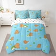 thumbnail image 2 of Homewish Cartoon Capybara 7-Piece Twin Bedding Sets For Children Teens,Kawaii Wildlife Bedding Comforter Set,Cute Animal Breathable Sheet Sets,Breathable Home Decor,Reversible, 2 of 8