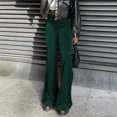 thumbnail image 1 of Ladies Bodycon Pants Slight Flare Leg Elastic High Waist Casual Style Daily Suit, 1 of 7
