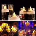 thumbnail image 2 of 12 Pcs Waterproof Flameless Floating LED Candles Floating Tealights Pool Lights Battery Flickering LED Tea Lights Candles, 2 of 6