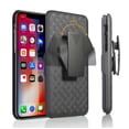 thumbnail image 3 of iPhone 11 12 Pro Max 12 Mini XR XS MAX 7 8 Plus Case, Tekcoo 180 Rotating Swivel Belt Clip Slim Holster Shell Combo Case Cover [Kickstand Feature] for Apple Smart Phone - Black, 3 of 9