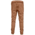 thumbnail image 3 of J. METHOD Men’s Jogger Pants Casual Moto Biker Zipper Slim Fit French Terry Fleece Tapered Leg Elastic Waist NEMP20 Wheat 2XL, 3 of 6