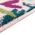 thumbnail image 6 of Unique Loom Bloom Collection Area Rug - Celosia (6' x 9' Oval Pink/Ivory), 6 of 7