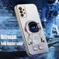 thumbnail image 4 of A 52s 53 Astronaut Holder Luxury Plating Case For Samsung Galaxy A52 A32 A53 A13 A23 A72 A12 A33 A73 4g 5g Silicone Stand Cover, 4 of 5