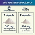 thumbnail image 2 of Citrato de Magnesio Nobi Nutrition 500 mg, Suplemento de Alta Absorción con Óxido de Magnesio Elemental, Sin OGM y Sin Soja, 60 Cápsulas, 2 of 6