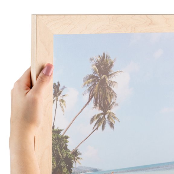 ArtToFrames 13x19 Inch Hard Maple Picture Frame, This Brown Wood Poster Frame is Great for Your Art or Photos, Comes with 060 Plexi Glass (4847)