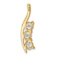 thumbnail image 4 of 14k VS Diamond Large Three Stone Curved Bar Pendant XP1450VS, 4 of 4