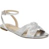 Jewel Badgley Mischka Womens Nicole Flat Sandal