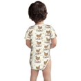 thumbnail image 3 of Yiaed Flower Chicken Print Infant Climbing Short Sleeve Onesie One-Piece Baby Bodysuit Clothes 0-12 Months -18 Months, 3 of 6