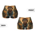 thumbnail image 3 of Sikiie Sunflower Meditating Cat Print Workout Shorts Women Scrunch Butt Gym Shorts Seamless High Waist Tummy Control Yoga Biker Athletic Shorts, 3 of 5