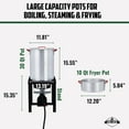 thumbnail image 5 of Hike Crew 14-Piece Outdoor Propane Turkey Fryer Kit with Igniter, 50,000 BTU, 30 Qt & 10 Qt Pots, 5 of 8