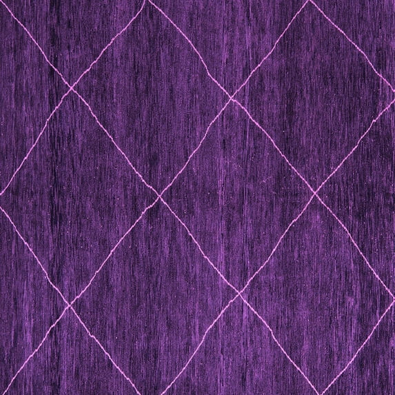 Ahgly Company Indoor Square Abstract Purple Modern Area Rugs, 3' Square
