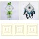 thumbnail image 5 of 12 guirnaldas florales colgantes de pared con marco geométrico para plantas y flores Cuadrado, 5 of 9