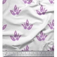 thumbnail image 1 of Soimoi Poly Georgette Fabric Leaves & Floral Block Print Fabric by The Yard 42 Inch Wide, 1 of 3