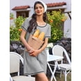 thumbnail image 4 of Ekouaer Nightgowns for Women 2 Pack Night Gowns Short Sleeve Sleepshirts Pullover Nightshirts Soft Sleepwear, 4 of 6