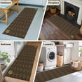 thumbnail image 5 of Brown Golden Floral 2'x6' Runner Rugs for Hallway Kitchen Bedside Non Slip Washable, Modern Abstract Art Spring Flowers Entryway Rug Runners with Rubber Backing, Long Carpet Runner for Laundry Room, 5 of 8