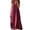 Wine, variant on MIUOWANP Summer Dresses for Women Cotton Linen Sleeveless Loose Fashion V Neck Button Maxi Dresses Black S