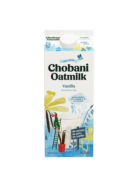 Chobani Oat Milk, Vanilla, 52 Fluid Ounce