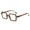 Tortoiseshell, variant on Mens White Brown Personalized Oversized Square Reading Glasses Womens Spring Hinge Blue Light Blocking Readers +3.00