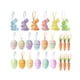 thumbnail image 3 of Adornos colgantes de Pascua, colgantes decorativos reutilizables, decoraciones de Pascua colgantes 24 Conejito Huevo Zanahoria, 3 of 6