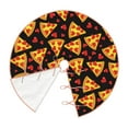 thumbnail image 2 of Daiia Cartoon Pizza Drawing Merry Christmas Tree Skirt , Xmas Large Lace-up Tree Skirt, Santa Snowflakes Rustic Home Decorations New Year Party Farmhouse Decor-30", 2 of 7