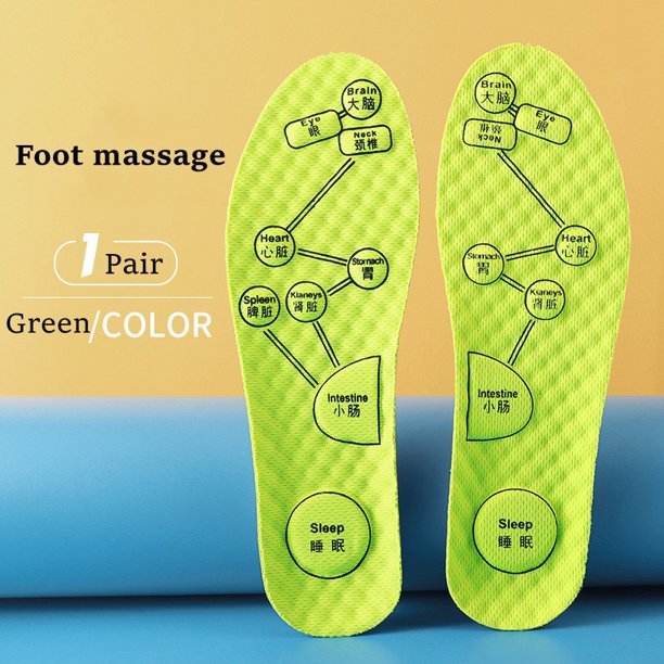 Plantillas de acupresión en los pies para zapatos, plantillas deportivas transpirables desodorantes para hombres médicos, zapatillas cómodas para correr para mujeres, SoleEU43-44 Gao Jinjia LED