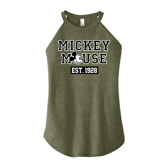 Mickey & Friends - Mickey Mouse Est 1928 - Juniors High Neck Tank Top