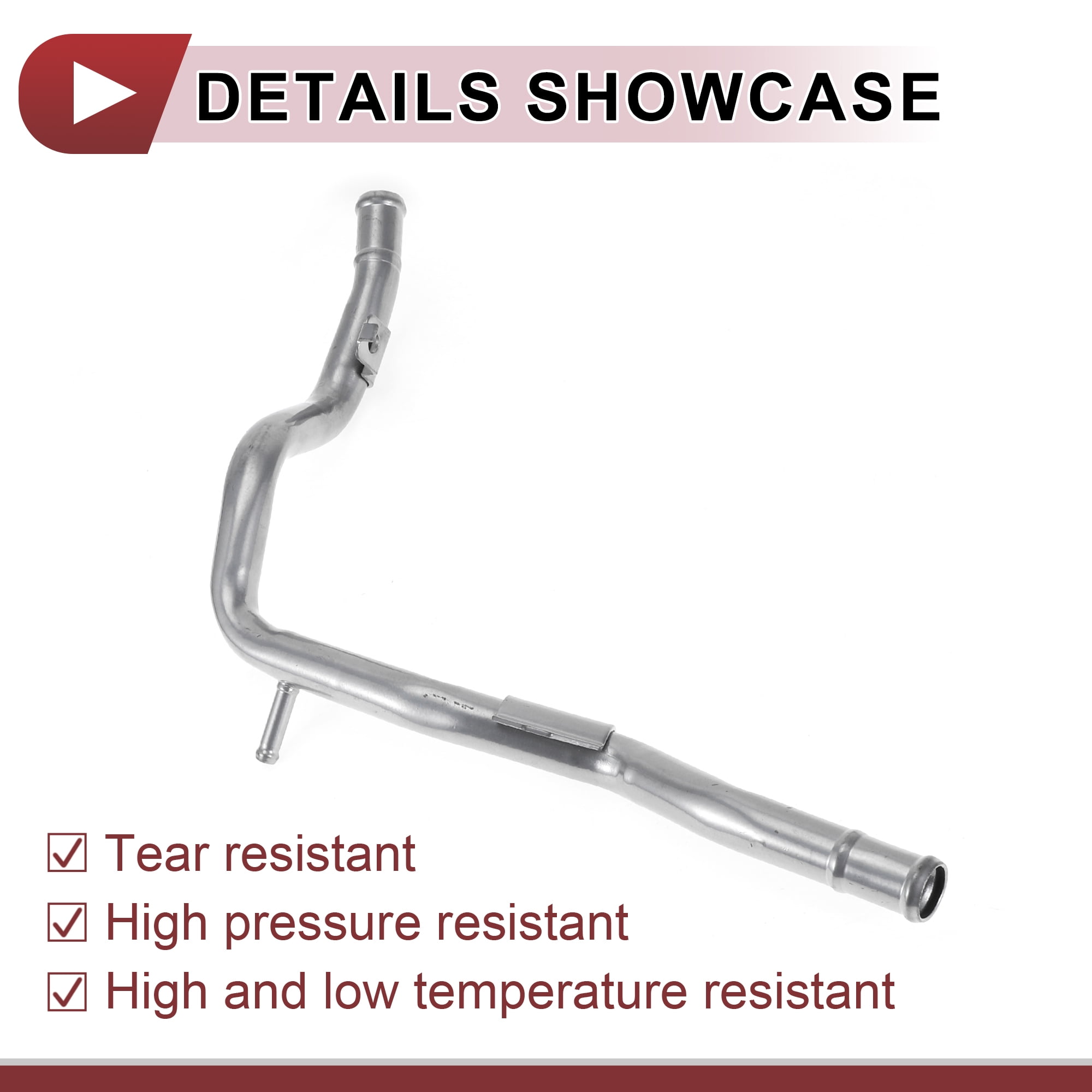 Unique Bargains 1 Pc Heater Hose for Kia Forte Forte5 2014-2018 Engine Water Inlet Tube Pipe No.254572E000 Silver Tone Metal
