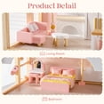 thumbnail image 4 of ROBUD 28pcs Wooden Dollhouse Furniture Set Accessories Pretend Play Toys Gift for Girls Boys & Toddlers 3+,Pink, 4 of 10