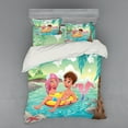 thumbnail image 2 of Ambesonne Cartoon Bedding Set 3 Pcs, Tropical Love, Twin, Multicolor, 2 of 3
