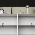 thumbnail image 4 of Cozy Castle Modern White Wall Unit TV Stand with Bookshelves for 55" TVs,Media Entertainment Center TV Console Table with Open Adjustable Shelves for Living Room, Bedroom, 4 of 11