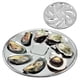 thumbnail image 1 of Oyster Plate,2 Pack Oyster Pan Stainless Steel Oyster Plates Oyster Shell Shaped Tray Thick Reusable Oyster Serving Tray With 8 Slots For Home Hotel R, 1 of 5