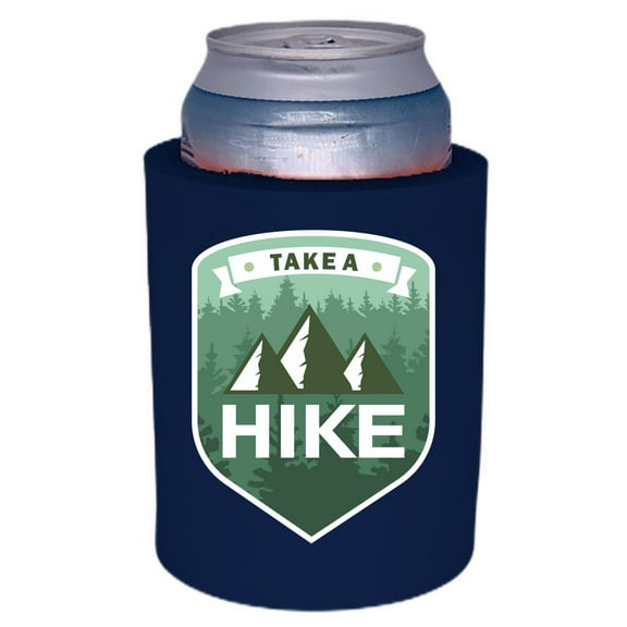 Take A Hike Thick Foam Old School Can Coolie (Navy)