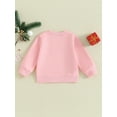 thumbnail image 4 of Bslissey Toddler Baby Girl Boy Christmas Sweatshirt Long Sleeve Colorful Letter Print Hoodie Infant Crew Neck Pullovers Fall Winter Casual Daily Tops 6M 12M 18M 24M 3T, 4 of 9