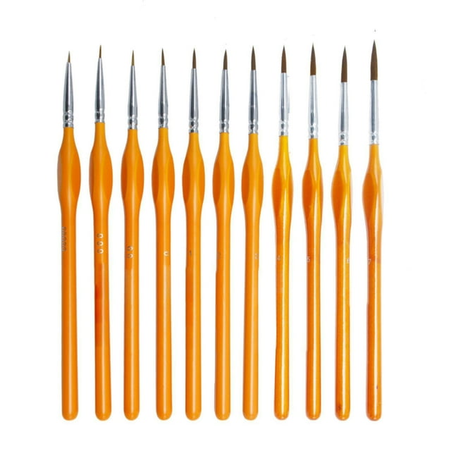 Clearance! Miniature Detail Paint Brush Set with Natural Wood Handle New Ultra Fine Detail Brushes Set for Painting Miniature Paint Brushes Fine Tip Brush Set for Art Model Crafts Multi-Color