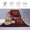 thumbnail image 2 of Elegant Burgundy Floral Beach Towel 27x55 Inch Watercolor Boho Burgundy Bath Shower Towel Microfiber Sand Free Microfiber Absorbent Quick Dry for Bathroom Swim, 2 of 8