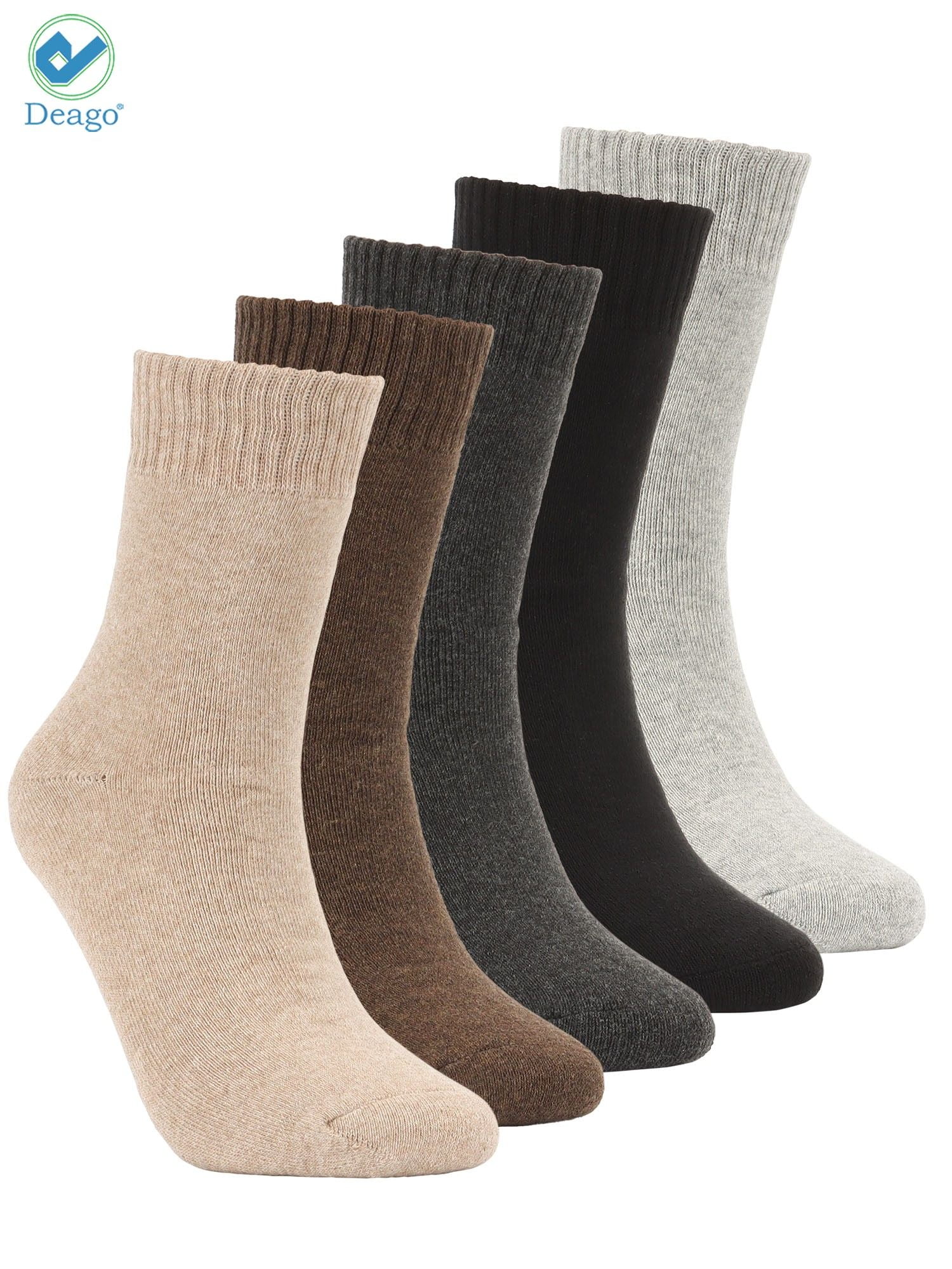 5 Pairs Mens Long Knee High Thick heavy Duty Cotton Work Boot Socks Size 8-12 