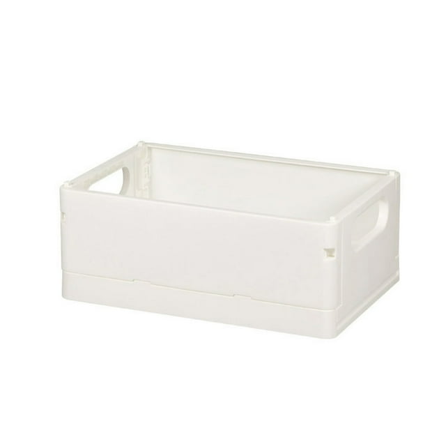 Panier de Rangement Antidérapant Design Poignée Creusée Empilable Pliable Grande Capacité Boîte de Rangement Fournitures de Bureau