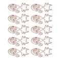 thumbnail image 3 of 100pcs Shaped Paper Clips Electroplated Rose Gold Metal Portable Practical Cute Office Clips for File Classification Cat Tail, 3 of 14