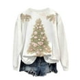 thumbnail image 7 of Christmas Sweatshirts for Women Oversized Fashion Vintage Xmas Holiday Tops Casual Christmas Sweater Long Sleeve Outfits Crewneck Fleece Sweatshirt Pullover Top, 7 of 7