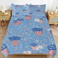 thumbnail image 6 of 4th of July Duvet Cover Set King Size for Bedroom Decoration Print Bedding Set Comforter Cover Decorative Microfiber with 2 Pillow Sham Multicolor, 6 of 6