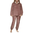 thumbnail image 2 of Itsame Tops and Pants Pajamas Set Womens Sleepwear 2pcs Sets Long Sleeved Women Casual Home set Wine Size L, 2 of 6