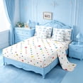 thumbnail image 3 of Manfei Dreamy Blue Bowknot 7-Piece Bedding Comforter Set For Kids,Ribbon Bow King Bedding Sets For Girls,Reversible, 3 of 7