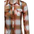 thumbnail image 3 of FashionOutfit Women's Lightweight Collar Plaid Button Down Shirt, 3 of 4