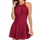 thumbnail image 2 of Gibobby Traje de baño completo mujer Bikini de mujer Bikini Traje de baño en color sólido V(Rojo,G), 2 of 5